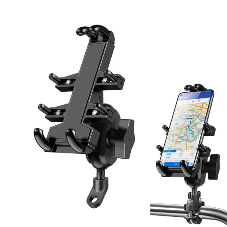 Tilt Rearview Mirror Screw Hole Ball-Head Motorcycle Eight-jaw Aluminum Phone Navigation Bracket - free shipping - PMC TechLife - Order now!
