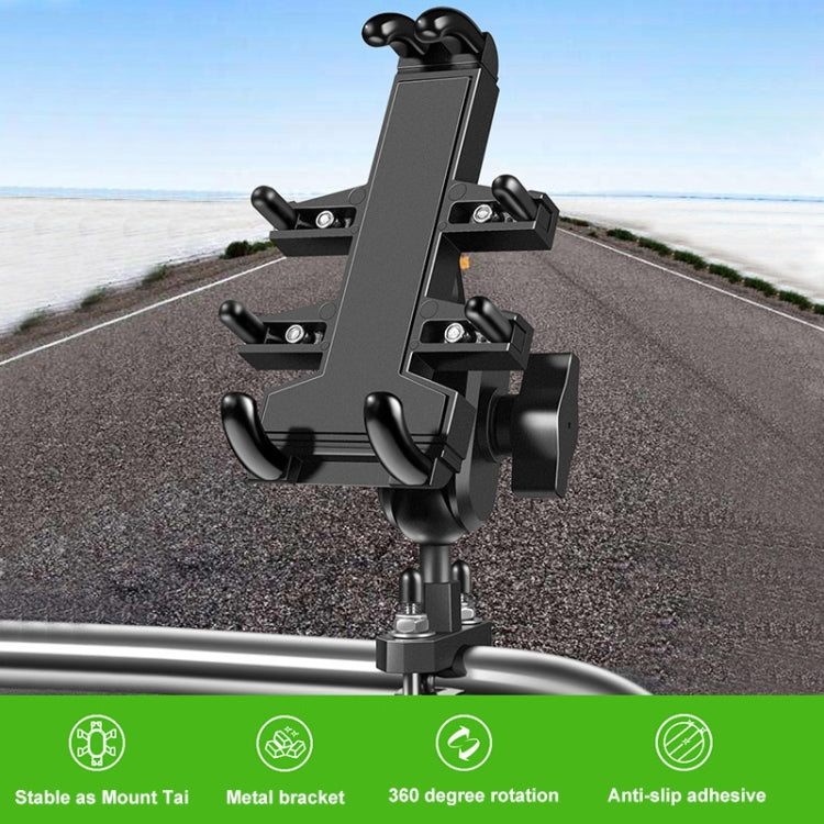 Tilt Rearview Mirror Screw Hole Ball-Head Motorcycle Eight-jaw Aluminum Phone Navigation Bracket - free shipping - PMC TechLife - Order now!