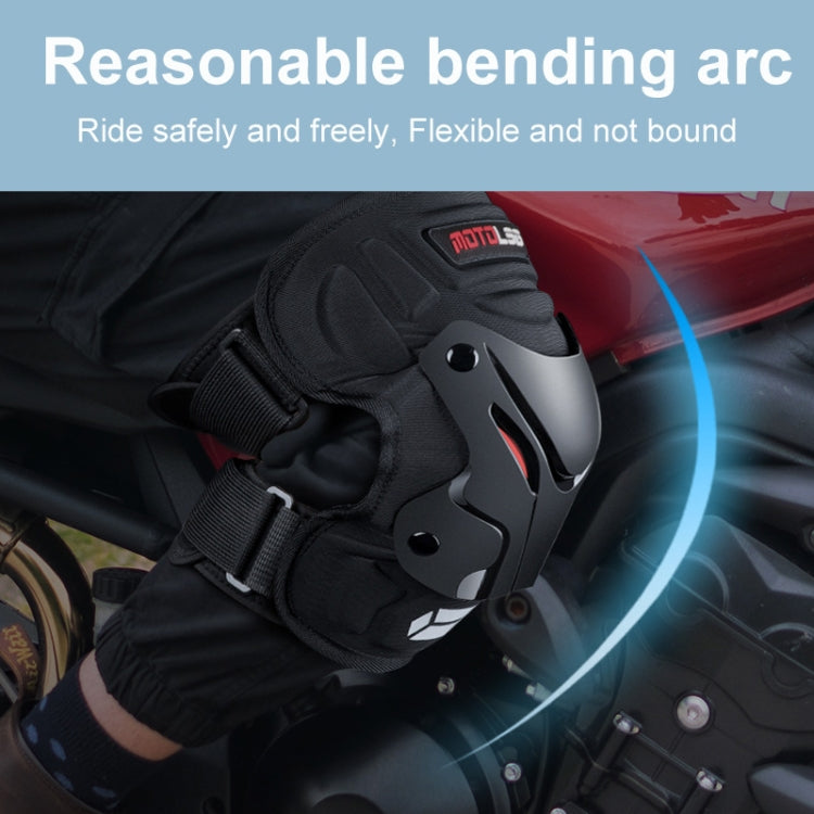 Motolsg 4 in 1 Knee Pads Elbow Pads Outdoor Sports Hiking Ski Motorcycle Bicycle Riding Protective Gear with Reflective Strip (Black) - Protective Gear by PMC TechLife | Online Shopping South Africa | PMC TechLife | Buy Now Pay Later Mobicred