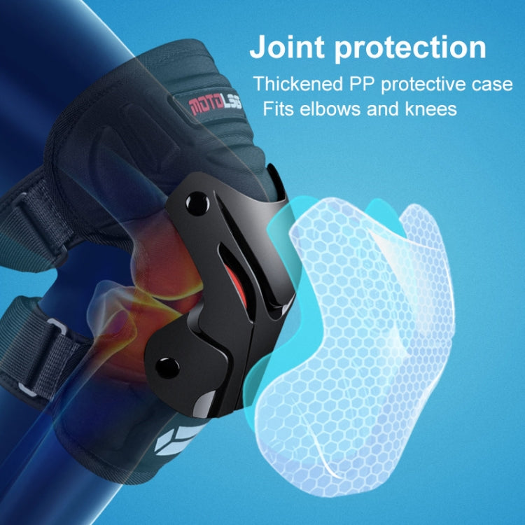 Motolsg 4 in 1 Knee Pads Elbow Pads Outdoor Sports Hiking Ski Motorcycle Bicycle Riding Protective Gear with Reflective Strip (Black) - Protective Gear by PMC TechLife | Online Shopping South Africa | PMC TechLife | Buy Now Pay Later Mobicred