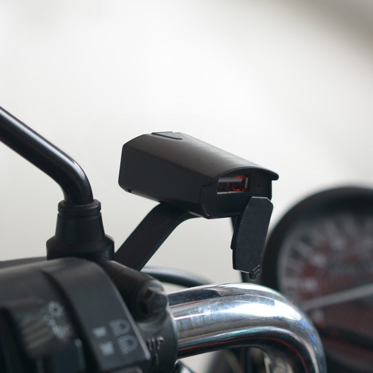 Motorcycle Waterproof DC 8-32V 5V / 1.2A Rearview Mirror USB Phone Charger Adapter, with Indicator Light - free shipping - PMC TechLife - Order now!