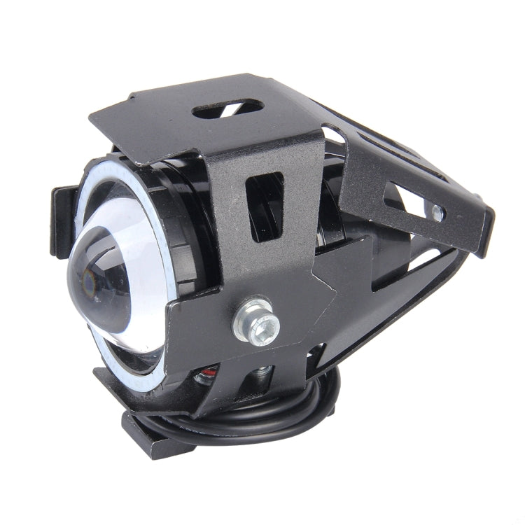U7 10W 1000LM LED Life Water-resistant Headlamp Light with Angel Eyes Light for Motorcycle / SUV, DC 12V(Blue Light) - Headlights by PMC Jewellery | Online Shopping South Africa | PMC Jewellery | Buy Now Pay Later Mobicred