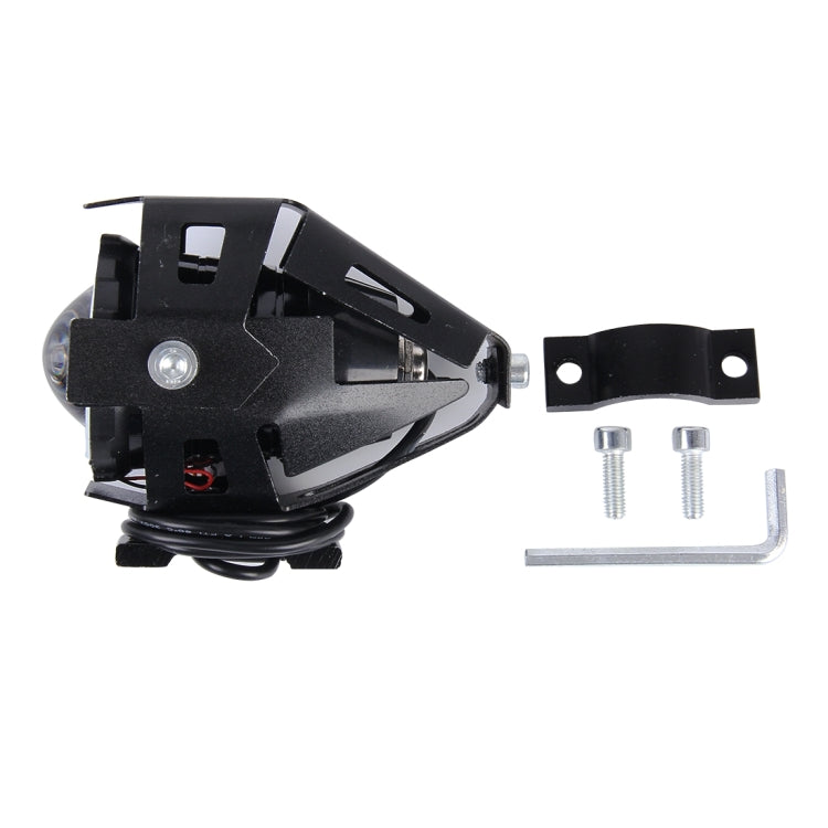 U7 10W 1000LM LED Life Water-resistant Headlamp Light with Angel Eyes Light for Motorcycle / SUV, DC 12V(Blue Light) - Headlights by PMC Jewellery | Online Shopping South Africa | PMC Jewellery | Buy Now Pay Later Mobicred