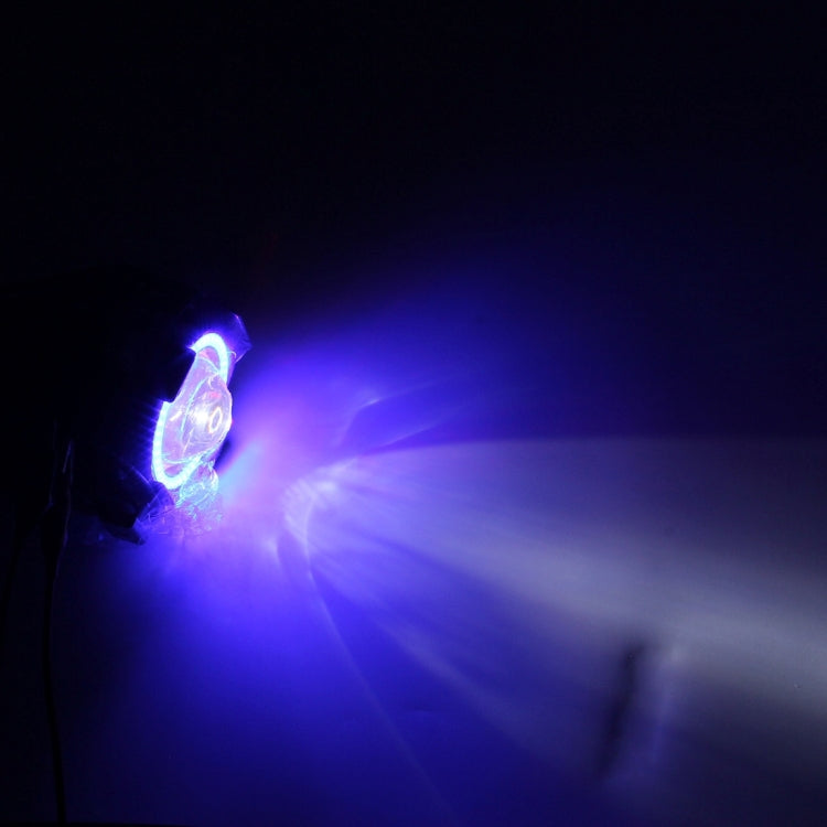 U7 10W 1000LM LED Life Water-resistant Headlamp Light with Angel Eyes Light for Motorcycle / SUV, DC 12V(Blue Light) - Headlights by PMC Jewellery | Online Shopping South Africa | PMC Jewellery | Buy Now Pay Later Mobicred