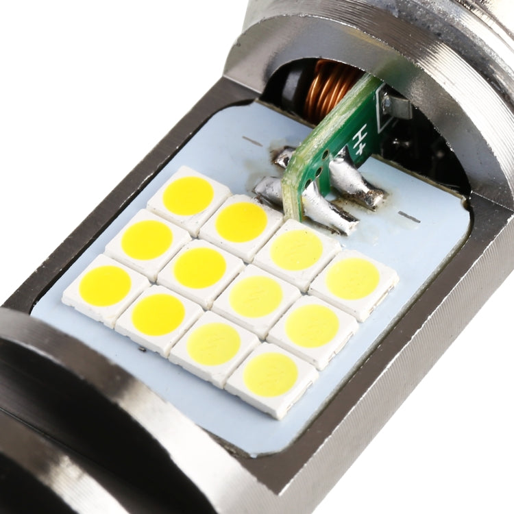 BA20D DC12V / 7.4W Motorcycle LED Headlight with 24LEDs SMD-3030 Lamp Beads (Yellow + White) - Headlights by PMC TechLife | Online Shopping South Africa | PMC TechLife | Buy Now Pay Later Mobicred