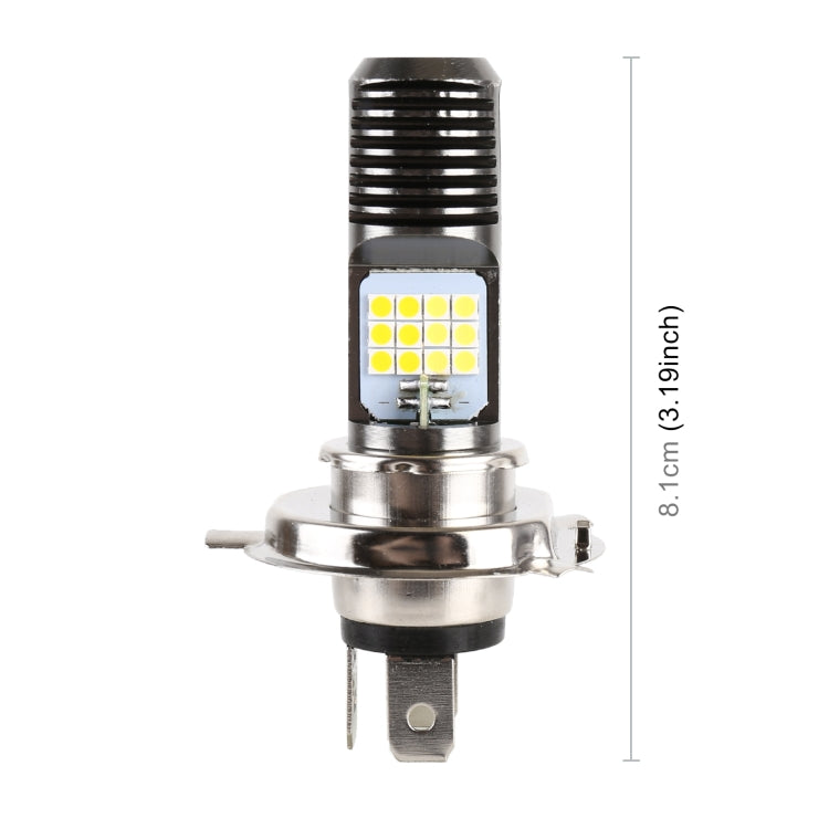 H4 DC12V / 7.4W Motorcycle LED Headlight with 24LEDs SMD-3030 Lamp Beads (Yellow + White) - Headlights by PMC TechLife | Online Shopping South Africa | PMC TechLife | Buy Now Pay Later Mobicred