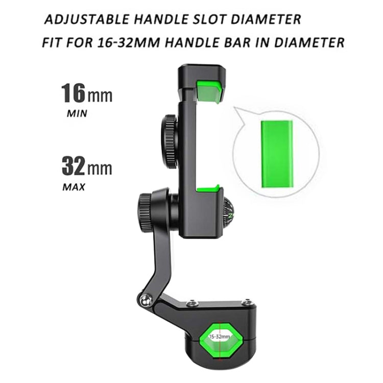 Motorcycle Spherical Compass Phone Holder, Handlebar without Light (Black) - Holder by PMC TechLife | Online Shopping South Africa | PMC TechLife | Buy Now Pay Later Mobicred