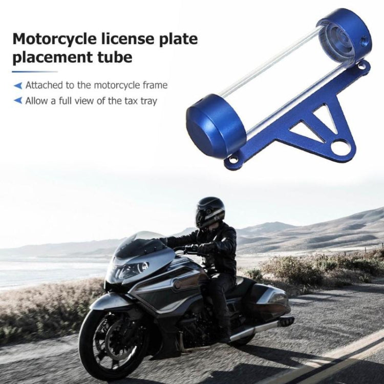 MP1001 Motorcycle Paper Car License Plate Placement Tube Waterproof Motorcycle Tax Tube Cylindrical Disc Paper Holder Air Vehicle License Plate Frame for Motorcycles(Red) - Others by PMC TechLife | Online Shopping South Africa | PMC TechLife | Buy Now Pay Later Mobicred
