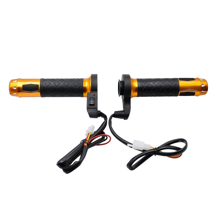 CS-764A3 12V Motorcycle Scooter Aluminum Alloy Electric Hand Grip Cover Heated Grip Handlebar(Gold) - Grips by PMC TechLife | Online Shopping South Africa | PMC TechLife | Buy Now Pay Later Mobicred