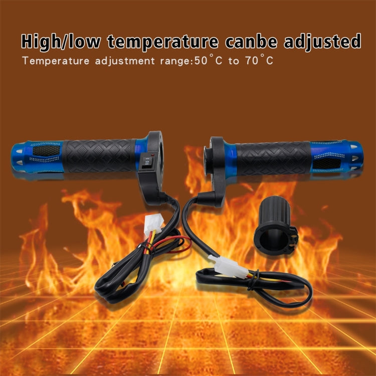 CS-764A2 12V Motorcycle Scooter Aluminum Alloy Electric Hand Grip Cover Heated Grip Handlebar(Blue) - Grips by PMC TechLife | Online Shopping South Africa | PMC TechLife | Buy Now Pay Later Mobicred