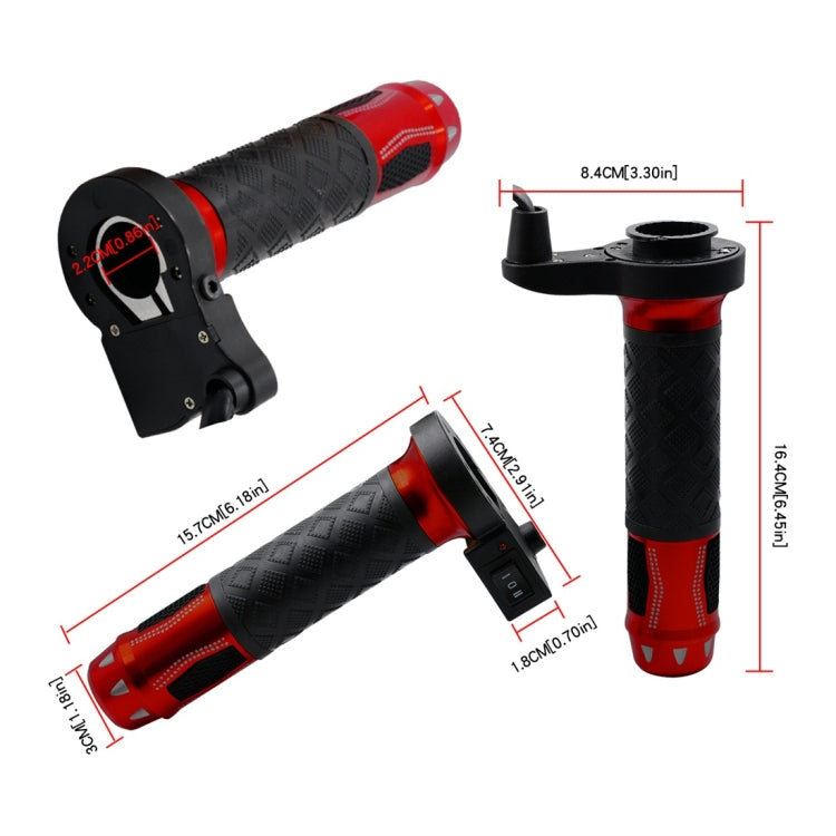 CS-764A1 12V Motorcycle Scooter Aluminum Alloy Electric Hand Grip Cover Heated Grip Handlebar (Red) - Grips by PMC TechLife | Online Shopping South Africa | PMC TechLife | Buy Now Pay Later Mobicred
