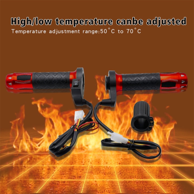 CS-764A1 12V Motorcycle Scooter Aluminum Alloy Electric Hand Grip Cover Heated Grip Handlebar (Red) - Grips by PMC TechLife | Online Shopping South Africa | PMC TechLife | Buy Now Pay Later Mobicred