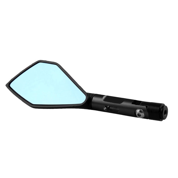 Modified Motorcycle Aluminium Alloy Rhombus Reflective Light Side Rearview Mirror (Black) - Side Mirrors by PMC Jewellery | Online Shopping South Africa | PMC Jewellery | Buy Now Pay Later Mobicred