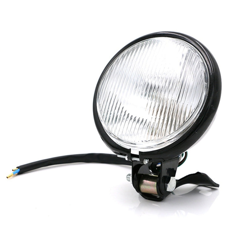 4 inch Motorcycle Black Shell Glass Retro Lamp LED Headlight Modification Accessories(White) - Headlights by PMC TechLife | Online Shopping South Africa | PMC TechLife | Buy Now Pay Later Mobicred