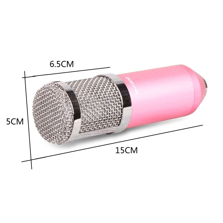 BM-800 3.5mm Studio Recording Wired Condenser Sound Microphone with Shock Mount, Compatible with PC / Mac for Live Broadcast Show, KTV, etc.(Pink) - Microphone by PMC TechLife | Online Shopping South Africa | PMC TechLife | Buy Now Pay Later Mobicred