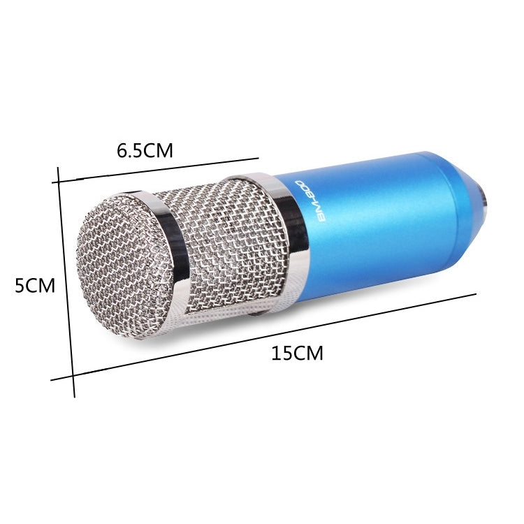 BM-800 3.5mm Studio Recording Wired Condenser Sound Microphone with Shock Mount, Compatible with PC / Mac for Live Broadcast Show, KTV, etc.(Blue) - Microphone by PMC TechLife | Online Shopping South Africa | PMC TechLife | Buy Now Pay Later Mobicred