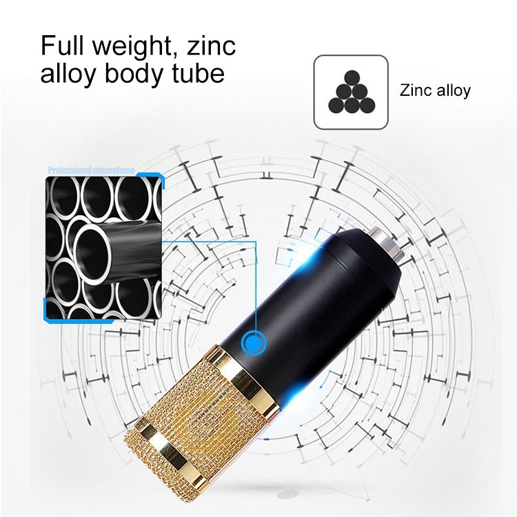 BM-800 3.5mm Studio Recording Wired Condenser Sound Microphone with Shock Mount, Compatible with PC / Mac for Live Broadcast Show, KTV, etc.(Blue) - Microphone by PMC TechLife | Online Shopping South Africa | PMC TechLife | Buy Now Pay Later Mobicred