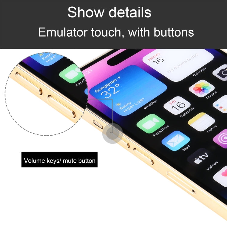 For iPhone 14 Pro Color Screen Non-Working Fake Dummy Display Model (Gold) - free shipping - PMC TechLife - Order now!