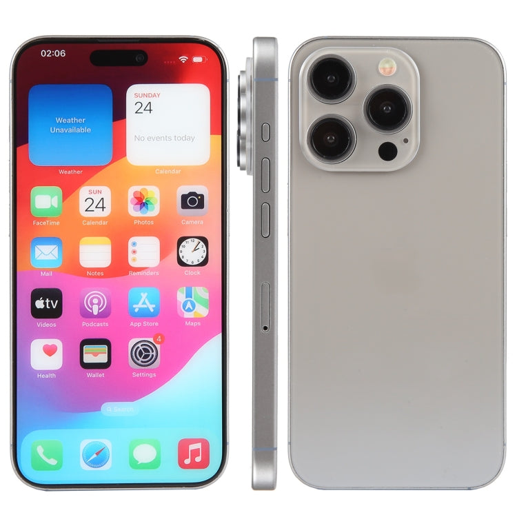For iPhone 15 Pro Color Screen Non-Working Fake Dummy Display Model (Natural Titanium) - For iPhone & iPad by PMC TechLife | Online Shopping South Africa | PMC TechLife