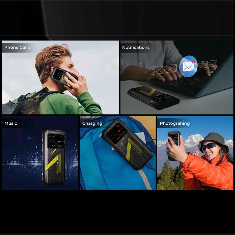 HOTWAV Hyper 7 Rugged Phone, 8GB+256GB, 10800mAh, 6.6 inch Android 14 MediaTek Dimensity 7050 5G, Network: 5G, OTG, NFC (Black) - free shipping - PMc TechLife - Order now!