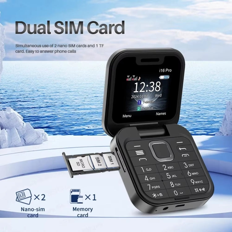 SERVO i16 Pro Mini Flip Phone, 1.77 inch, MTK6261D, 23 Keys, Support Bluetooth, FM, Magic Sound, Quick Dial, GSM, Dual SIM (Blue) - free shipping - PMc TechLife - Order now!