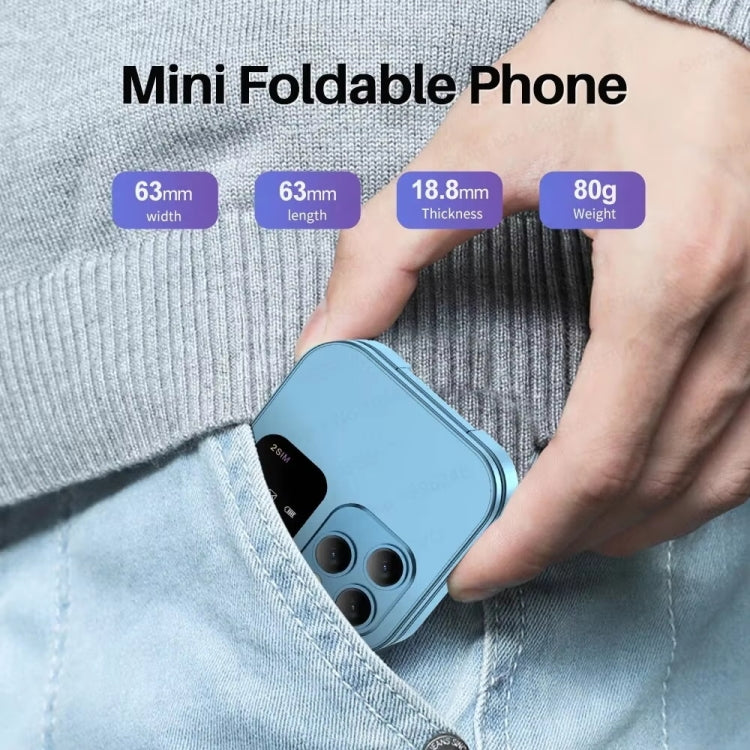 SERVO i16 Pro Mini Flip Phone, 1.77 inch, MTK6261D, 23 Keys, Support Bluetooth, FM, Magic Sound, Quick Dial, GSM, Dual SIM (Purple) - free shipping - PMc TechLife - Order now!
