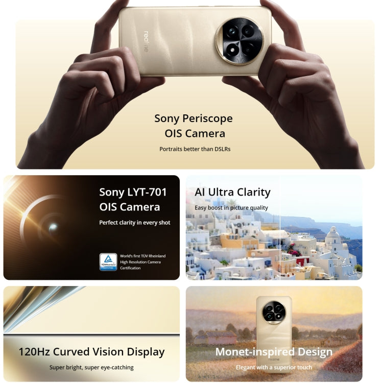 Realme 13 Pro+, 12GB+512GB, Screen Fingerprint Identification, 6.7 inch Realme UI 5.0 Snapdragon 7s Gen 2 Octa Core, NFC, Network: 5G (Emerald Green) - free shipping - PMC Jewellery - Order now!