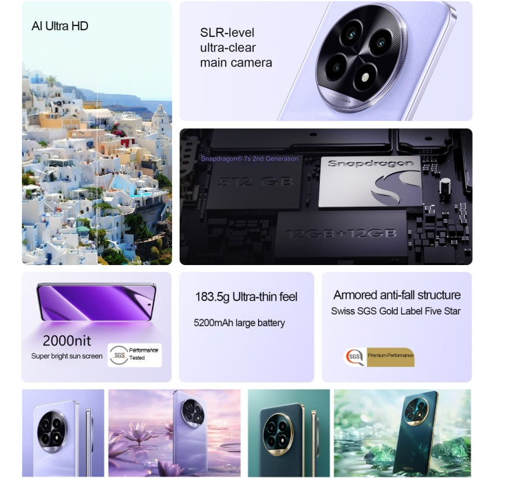 Realme 13 Pro Extreme Edition, 12GB+256GB, Screen Fingerprint Identification, 6.7 inch Realme UI 5.0 Snapdragon 7s Gen 2 Octa Core, NFC, Network: 5G (Emerald Green) - free shipping - PMC Jewellery - Order now!