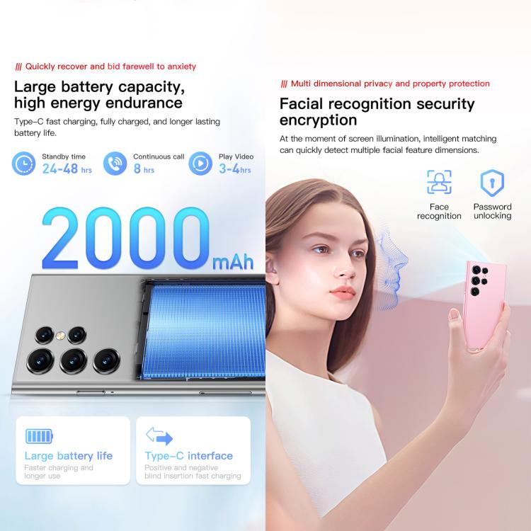 SOYES ONEMYTH S25 Pro, 2GB+16GB, 4.0 inch Android 10.0 MTK6580 Quad Core, Network: 3G, Dual SIM (Pink) - free shipping - PMc TechLife - Order now!