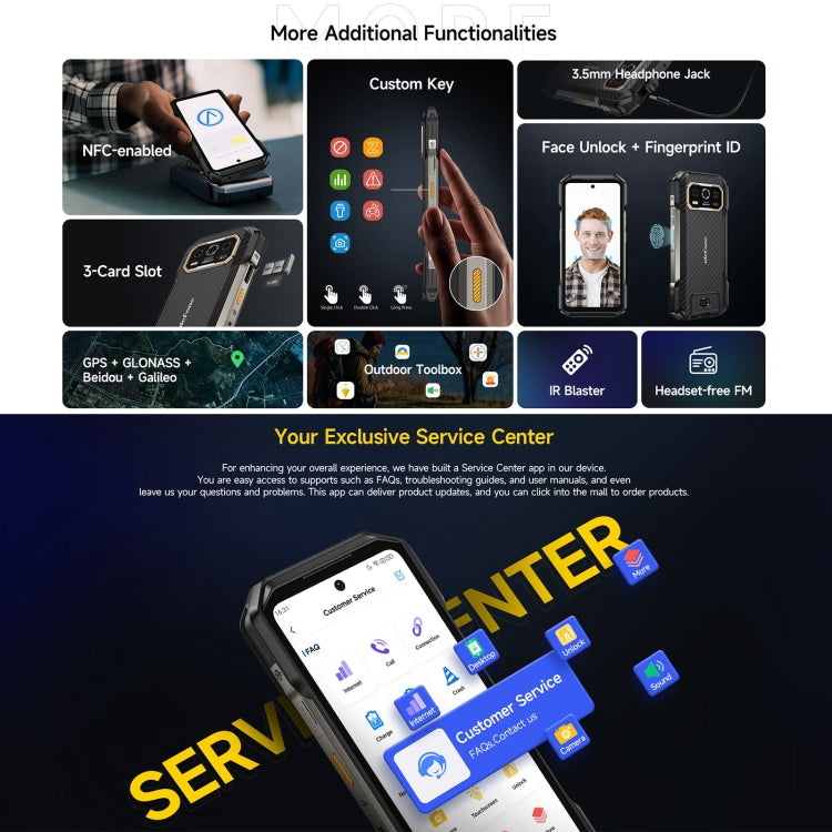 Ulefone Armor 27 Rugged Phone, 12GB+256GB, Night Vision, 10600mAh, 6.78 inch Android 14 MediaTek Helio G99 Octa Core, Network: 4G, NFC, OTG (Black) - free shipping - PMC Jewellery - Order now!