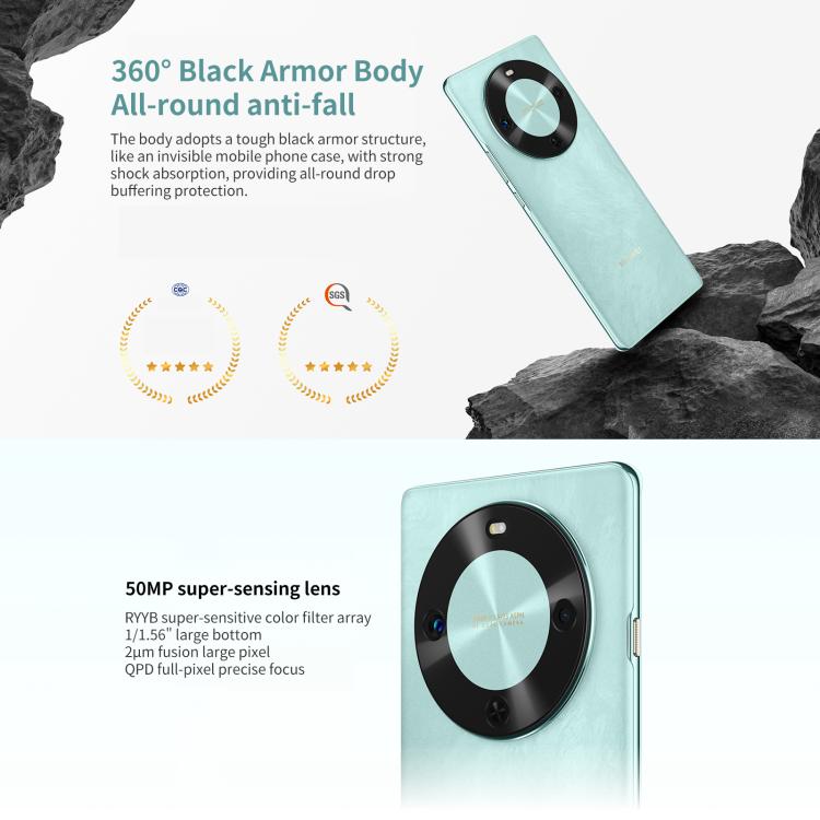 HUAWEI Enjoy 70X, 8GB+256GB, Screen Fingerprint, 6.78 inch HarmonyOS 4.2 Kirin 8000A Hexa Core, Network: 4G, OTG, NFC, Not Support Google Play (Black) - free shipping - PMc TechLife - Order now!