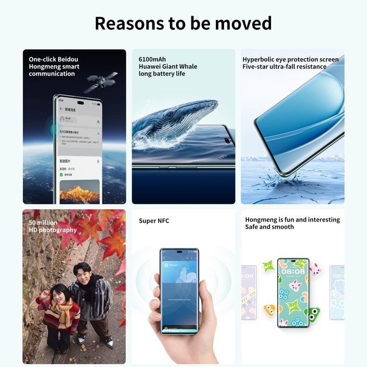 HUAWEI Enjoy 70X, 8GB+512GB, Screen Fingerprint, 6.78 inch HarmonyOS 4.2 Kirin 8000A Hexa Core, Network: 4G, OTG, NFC, Not Support Google Play (Green) - free shipping - PMc TechLife - Order now!