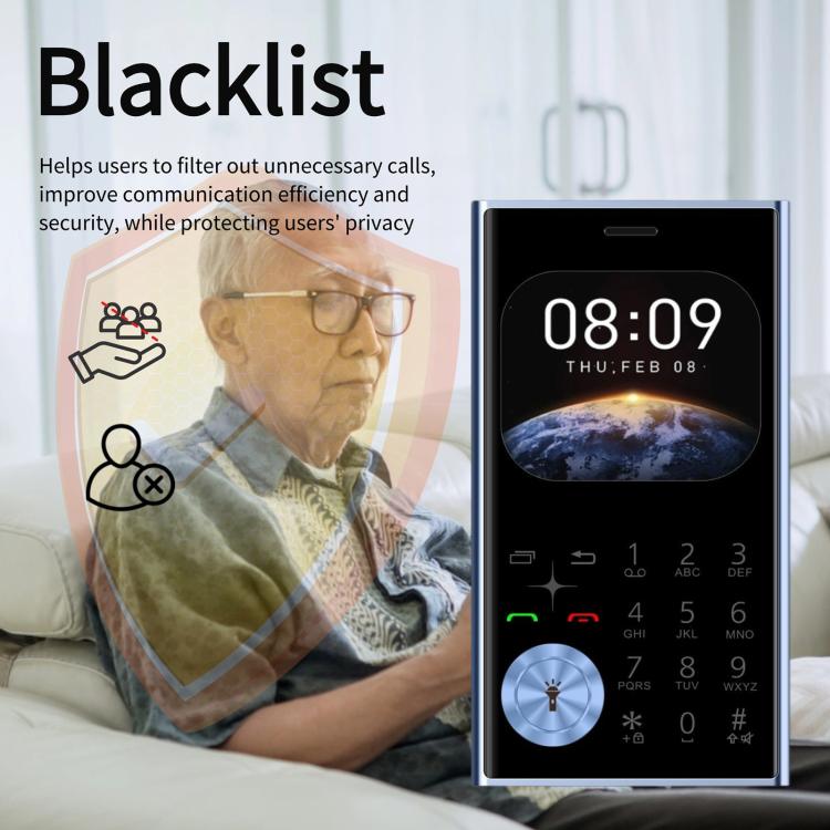 V8 Card Mobile Phone, 2.01 inch, MTK6261D, Support Bluetooth, FM, Torch, GSM, Dual SIM (Black) - free shipping - PMc TechLife - Order now!