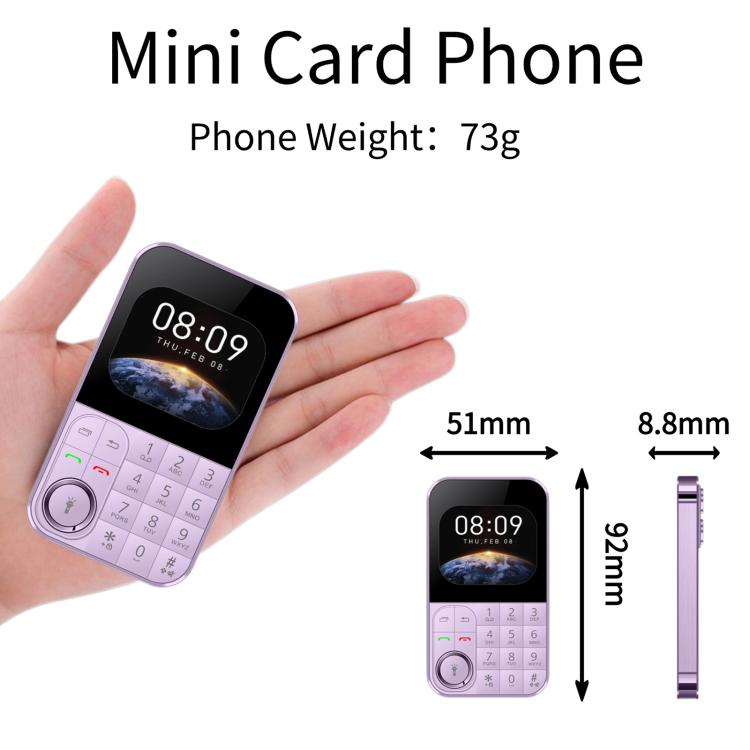 V9 Card Mobile Phone, 2.01 inch, MTK6261D, Support Bluetooth, FM, Torch, GSM, Dual SIM (Green) - free shipping - PMc TechLife - Order now!