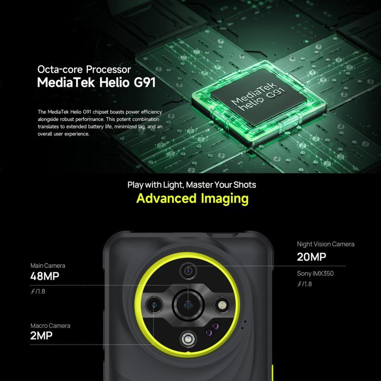 Ulefone Armor X31, 6GB+128GB, Night Vision, IP68/IP69K Rugged Phone, 6.56 inch Android 14 MediaTek Helio G91 Octa Core, Network: 4G, NFC, OTG (Green) - free shipping - PMC TechLife - Order now!