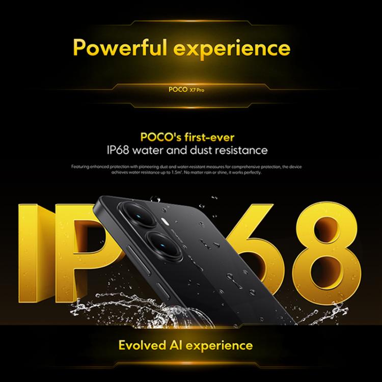 Xiaomi POCO X7 Pro 5G Global, 12GB+512GB, In-screen Fingerprint, 6.67 inch Xiaomi HyperOS 2 MediaTek Dimensity 8400-Ultra Octa Core, NFC, Network: 5G (Black) - free shipping - PMC TechLife - Order now!