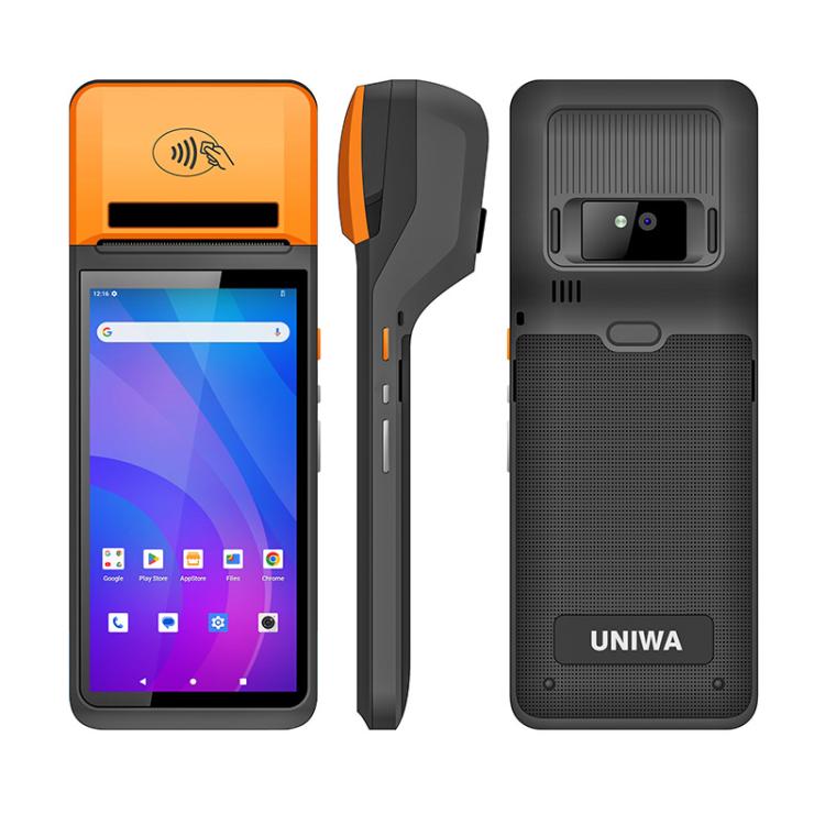 UNIWA V4P 2D QR Code Scanning Edition, 6 inch NFC Android 13 Smart Handheld POS Phone with Thermal Printer, 3GB+16GB, Unisoc SC9863a Octa Core, Network: 4G (Black) - free shipping - PMc TechLife - Order now!