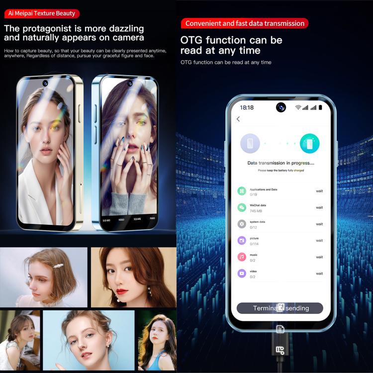 SOYES XS19 Pro, 6GB+128GB, 3.8 inch Android 12.0 MTK6762 Quad Core, Network: 4G, Dual SIM, GPS, OTG, Support Google Play Store (Beige) - free shipping - PMc TechLife - Order now!