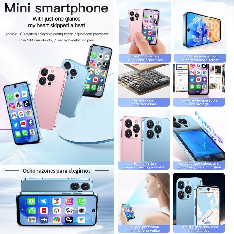 SOYES XS19, 2GB+16GB, 3.88 inch Android 10.0 MTK6580 Quad Core, Network: 3G, Dual SIM (Pink) - free shipping - PMc TechLife - Order now!