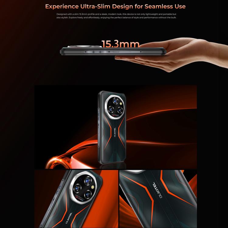 Oukitel WP55 Pro 5G Rugged Phone, 16GB+512GB, 108MP Camera, Fingerprint Identification, 6.6 inch Android 15 MediaTek Dimensity 7025 Octa Core, NFC, OTG, Network: 5G (Black) - free shipping - PMC TechLife - Order now!