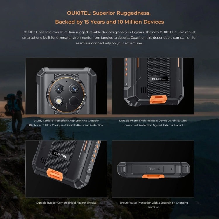 Oukitel G1 Rugged Phone, 6GB+256GB, Fingerprint Identification, 6.52 inch Android 14 T606 Octa Core, NFC, OTG, Network: 4G (Green) - free shipping - PMC Jewellery - Order now!