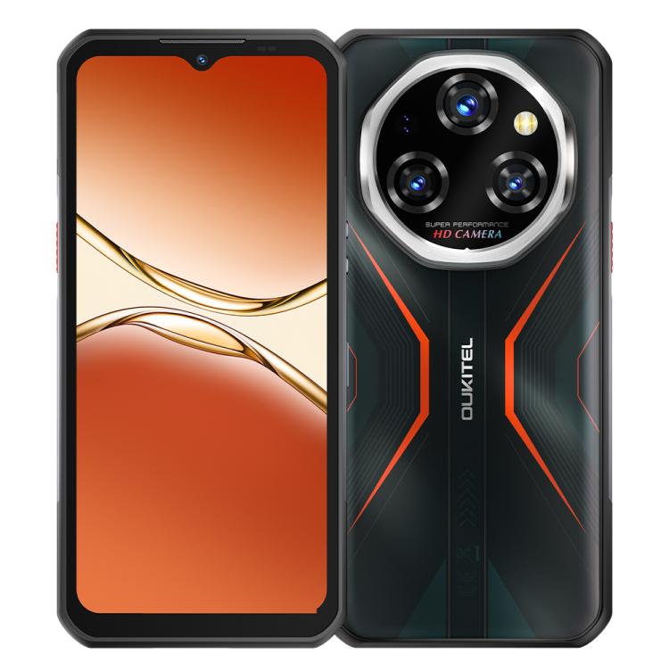 Oukitel WP55 5G Rugged Phone, 12GB+256GB, 108MP Camera, Fingerprint Identification, 6.6 inch Android 15 MediaTek Dimensity 7025 Octa Core, NFC, OTG, Network: 5G (Orange) - free shipping - PMC TechLife - Order now!