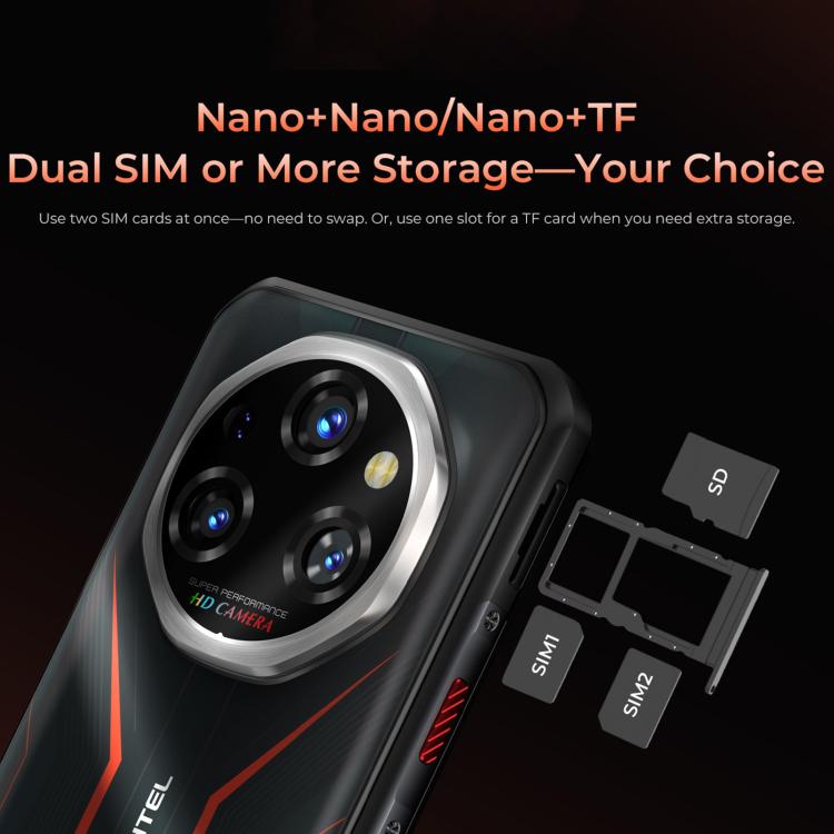 Oukitel WP55 5G Rugged Phone, 12GB+256GB, 108MP Camera, Fingerprint Identification, 6.6 inch Android 15 MediaTek Dimensity 7025 Octa Core, NFC, OTG, Network: 5G (Orange) - free shipping - PMC TechLife - Order now!