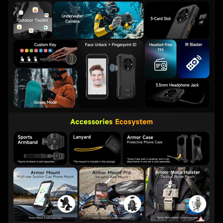 Ulefone Armor X32 Rugged Phone, 6GB+128GB, Night Vision, 5.65 inch Android 14 MediaTek Helio G91 Octa Core, Network: 4G, NFC, OTG (Few Orange) - free shipping - PMC TechLife - Order now!