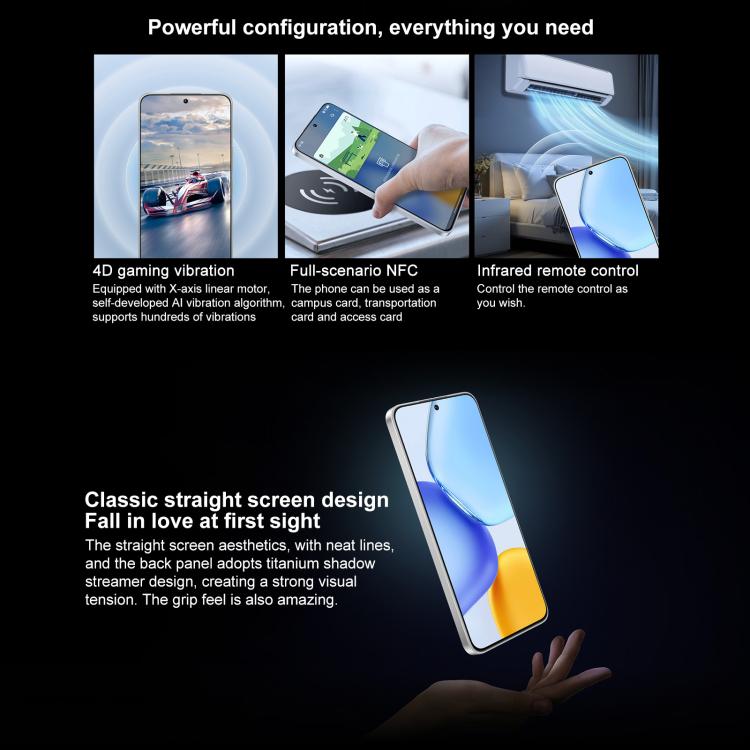 Honor X60 GT, 12GB+256GB, In-screen Fingerprint, 6.7 inch MagicOS 9.0 Android 15.0 Snapdragon 8+ Gen 1 Octa Core, Network: 5G, OTG, NFC (Black) - free shipping - PMc TechLife - Order now!