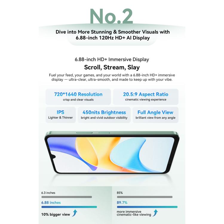 Blackview SHARK 6 5G, 8GB+128GB, 6.88 inch Android 15 Unisoc UMS9620 T8100 Octa Core, Network: 5G, NFC, OTG (Mint Green) - free shipping - PMC TechLife - Order now!