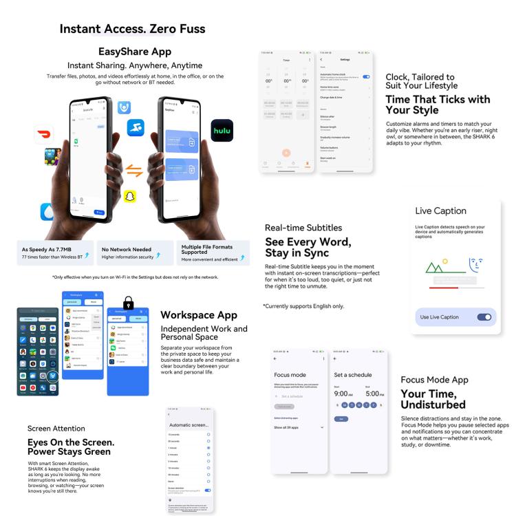 Blackview SHARK 6 5G, 8GB+128GB, 6.88 inch Android 15 Unisoc UMS9620 T8100 Octa Core, Network: 5G, NFC, OTG (Mint Green) - free shipping - PMC TechLife - Order now!