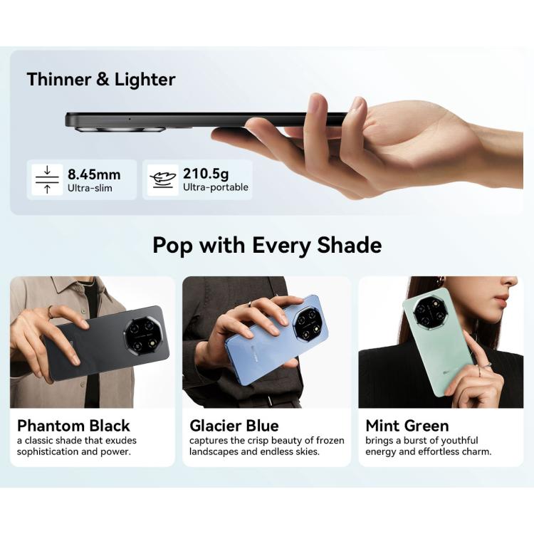 Blackview SHARK 6 5G, 8GB+128GB, 6.88 inch Android 15 Unisoc UMS9620 T8100 Octa Core, Network: 5G, NFC, OTG (Mint Green) - free shipping - PMC TechLife - Order now!