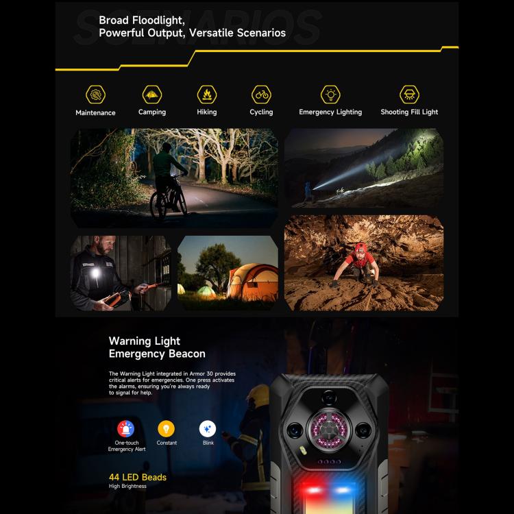 Ulefone Armor 30, 12GB+512GB, Night Vision, IP68/IP69K Rugged Phone, 6.95 inch Android 15 MediaTek Helio G100 Octa Core, Network: 4G, NFC, OTG (Black) - free shipping - PMC TechLife - Order now!