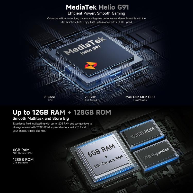 Ulefone Armor X16, 6GB+128GB, Night Vision, IP68/IP69K Rugged Phone, 6.56 inch Android 15 MediaTek Helio G91 Octa Core, Network: 4G, NFC, OTG (Wasteland Shadow) - free shipping - PMC TechLife - Order now!